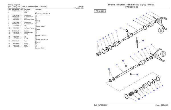 Massey Ferguson 5475 Tractor Parts Catalog 3906137 2