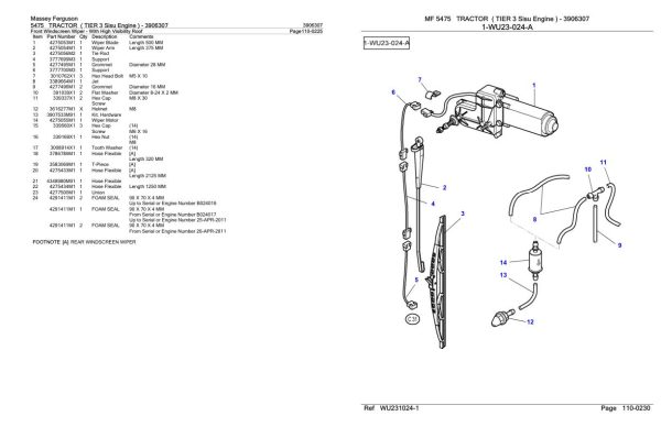 Massey Ferguson 5475 Tractor Parts Catalog 3906307 2
