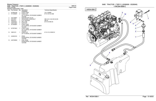 Massey Ferguson 5480 Tractor Parts Catalog 3906175 2