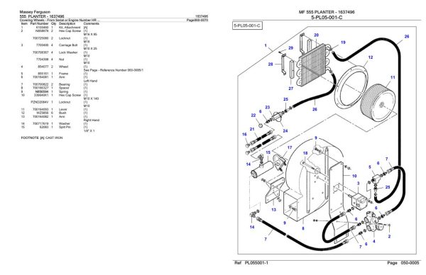 Massey Ferguson 555 Planter Parts Catalog 1637496 2