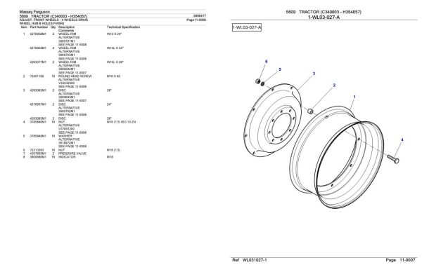 Massey Ferguson 5609 Tractor Parts Catalog 3906417 1