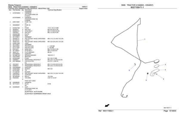 Massey Ferguson 5609 Tractor Parts Catalog 3906417 2