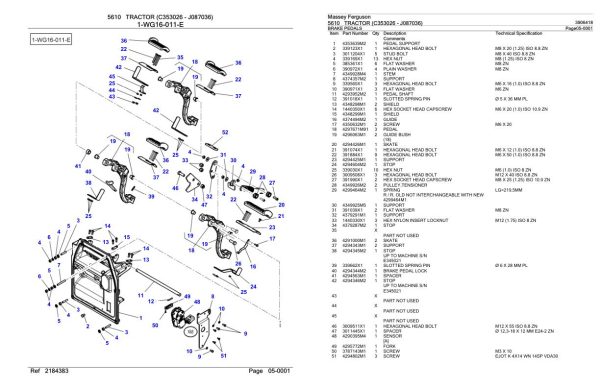 Massey Ferguson 5610 Tractor Parts Catalog 3906418 1