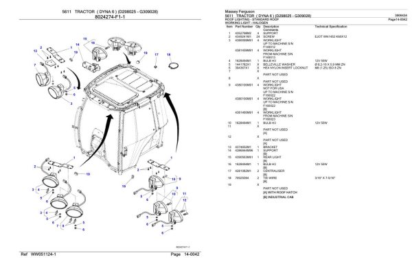 Massey Ferguson 5611 Tractor Parts Catalog 3906434 1