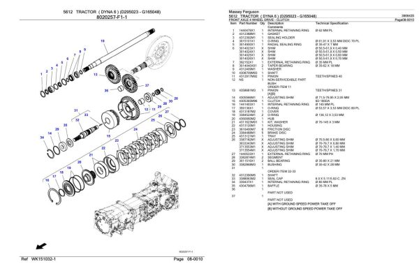 Massey Ferguson 5612 Tractor Parts Catalog 3906435 2