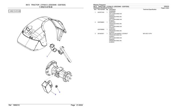 Massey Ferguson 5613 Tractor Parts Catalog 3906436 1