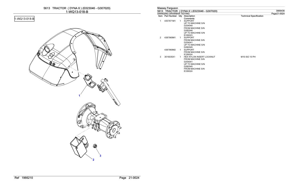 Massey Ferguson 5613 Tractor Parts Catalog 3906436 1