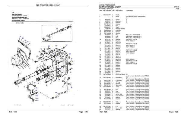 Massey Ferguson 565 Tractor Parts Catalog 819647 2