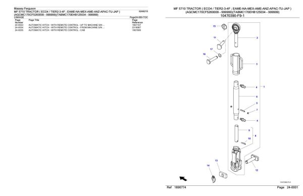 Massey Ferguson 5710 Tractor Parts Catalog 6246215 1