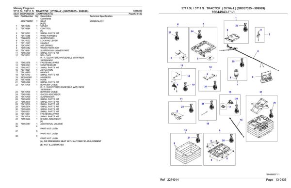 Massey Ferguson 5711 5711 S Tractor Parts Catalog 6246226 1