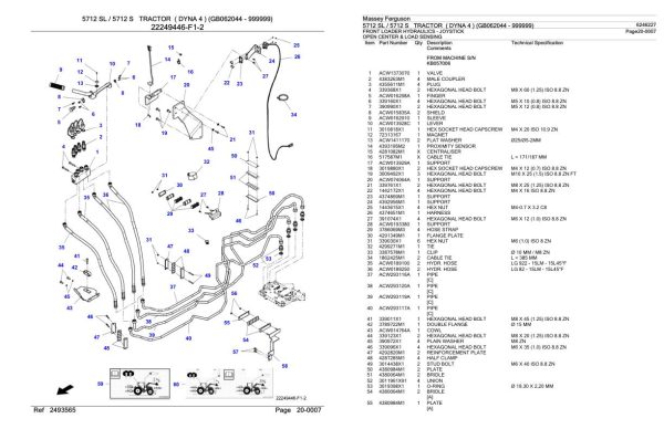 Massey Ferguson 5712 5712 S Tractor Parts Catalog 6246227 1