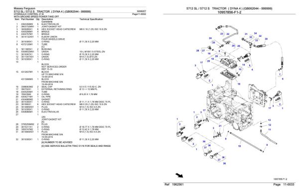 Massey Ferguson 5712 5712 S Tractor Parts Catalog 6246227 2