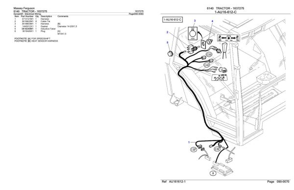 Massey Ferguson 6140 Tractor Parts Catalog 1637275 1