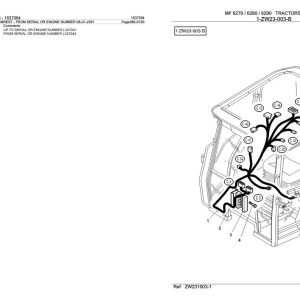 Massey Ferguson 6270 6280 6290 Tractor Parts Catalog 1637364 2