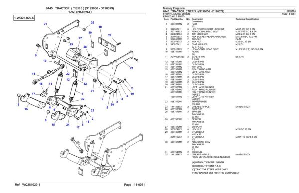 Massey Ferguson 6445 Tractor Parts Catalog 3906154 2