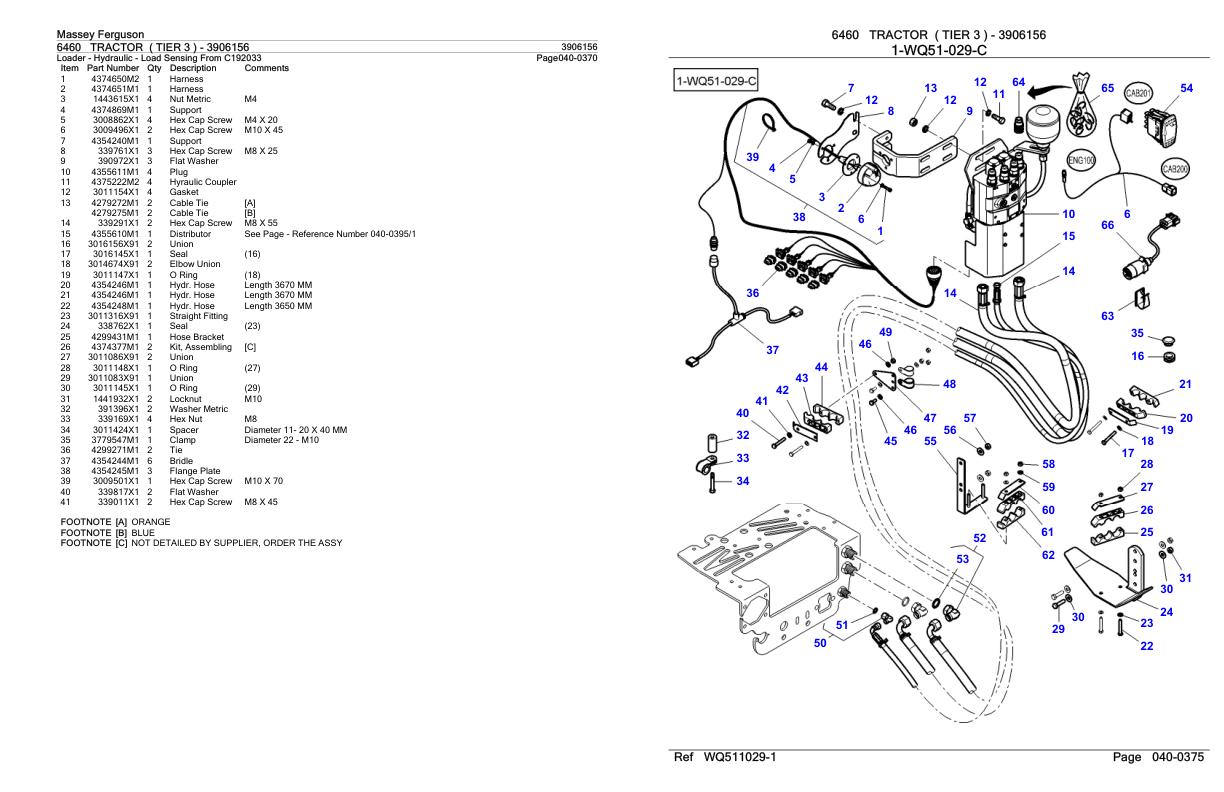 Massey Ferguson 6460 Tractor Parts Catalog 3906156 1