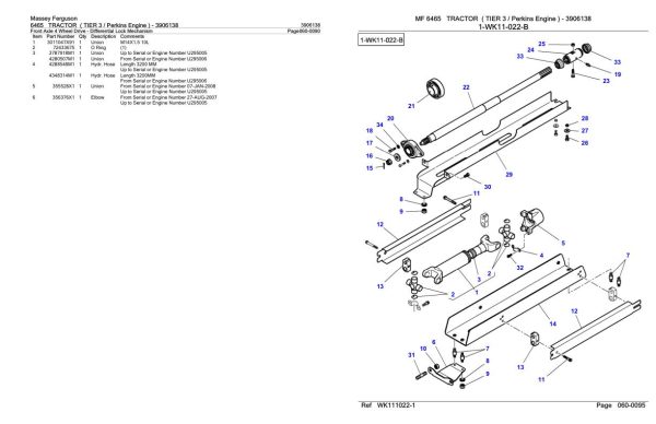 Massey Ferguson 6465 Tractor Parts Catalog 3906138 2