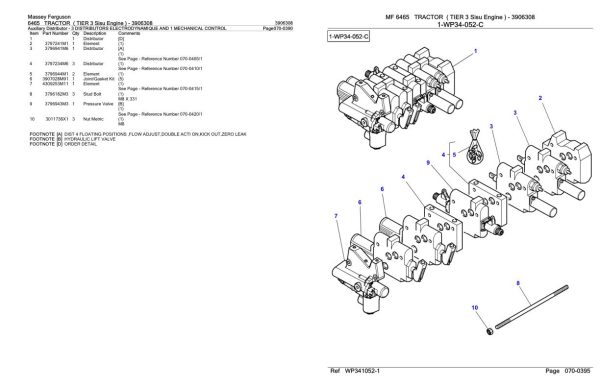 Massey Ferguson 6465 Tractor Parts Catalog 3906308 1