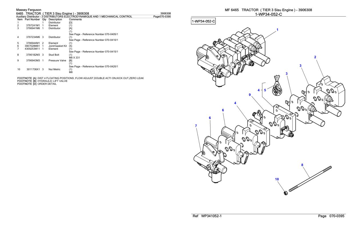 Massey Ferguson 6465 Tractor Parts Catalog 3906308 1