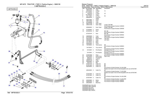 Massey Ferguson 6475 Tractor Parts Catalog 3906139 1