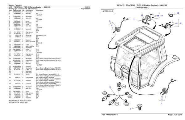 Massey Ferguson 6475 Tractor Parts Catalog 3906139 2