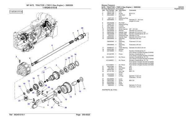 Massey Ferguson 6475 Tractor Parts Catalog 3906309 1