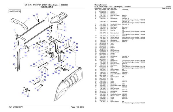 Massey Ferguson 6475 Tractor Parts Catalog 3906309 2