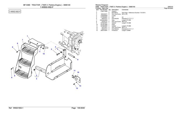 Massey Ferguson 6480 Tractor Parts Catalog 3906140 1