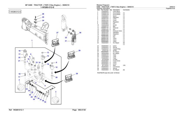 Massey Ferguson 6480 Tractor Parts Catalog 3906310 2