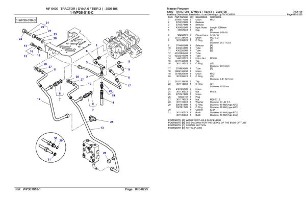 Massey Ferguson 6490 Tractor Parts Catalog 3906108 1