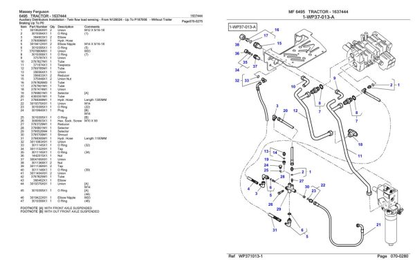 Massey Ferguson 6495 Tractor Parts Catalog 1637444 2