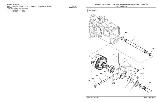 Massey Ferguson 6497 Tractor Parts Catalog 3906076 1