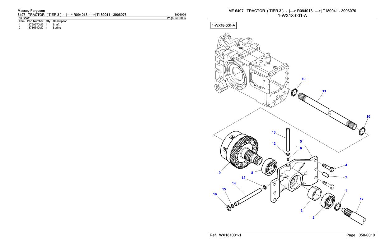 Massey Ferguson 6497 Tractor Parts Catalog 3906076 1