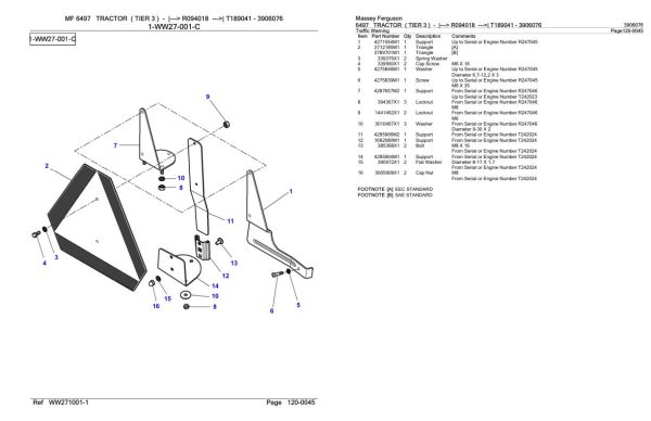 Massey Ferguson 6497 Tractor Parts Catalog 3906076 2