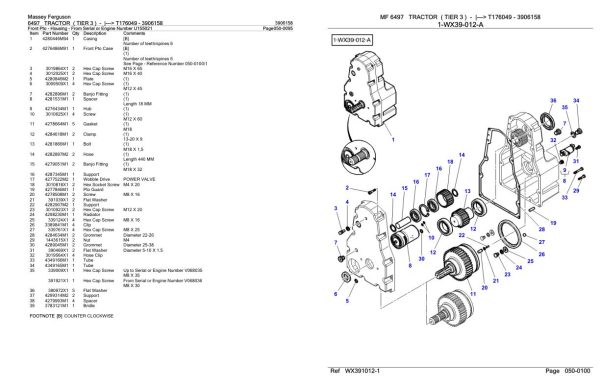 Massey Ferguson 6497 Tractor Parts Catalog 3906158 2