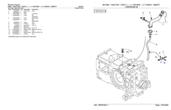 Massey Ferguson 6499 Tractor Parts Catalog 3906077 1