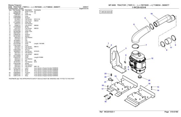 Massey Ferguson 6499 Tractor Parts Catalog 3906077 2