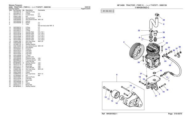 Massey Ferguson 6499 Tractor Parts Catalog 3906159 2