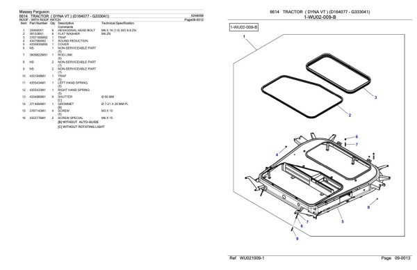Massey Ferguson 6614 Tractor Parts Catalog 6246058 1