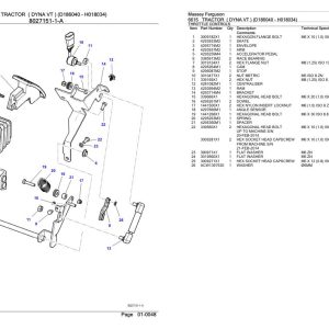 Massey Ferguson 6615 Tractor Parts Catalog 6246059 1