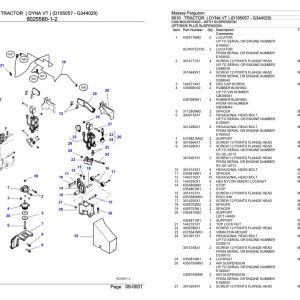 Massey Ferguson 6616 Tractor Parts Catalog 6246060 1