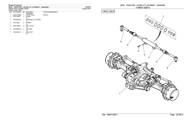 Massey Ferguson 6616 Tractor Parts Catalog 6246060 2