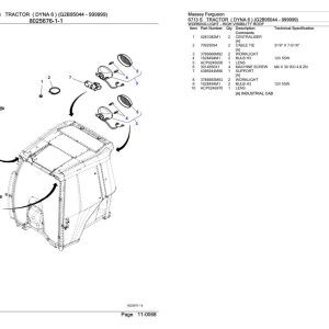 Massey Ferguson 6713 S Tractor Parts Catalog 6246254 1