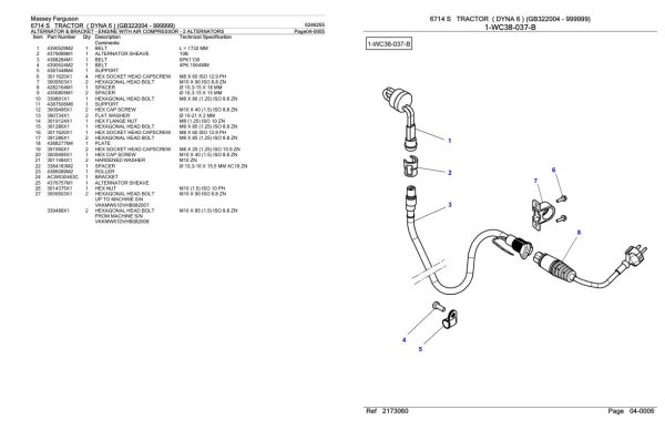 Massey Ferguson 6714 S Tractor Parts Catalog 6246255 1