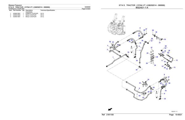 Massey Ferguson 6714 S Tractor Parts Catalog 6246260 2