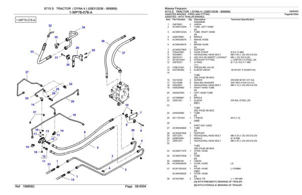 Massey Ferguson 6715 S Tractor Parts Catalog 6246253 2