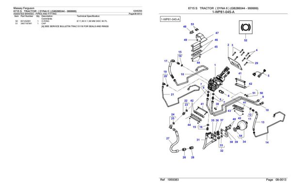 Massey Ferguson 6715 S Tractor Parts Catalog 6246256 2