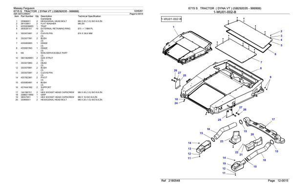 Massey Ferguson 6715 S Tractor Parts Catalog 6246261 1