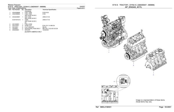 Massey Ferguson 6716 S Tractor Parts Catalog 6246257 2
