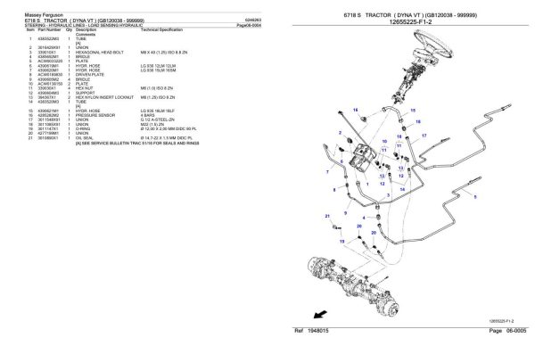 Massey Ferguson 6718 S Tractor Parts Catalog 6246263 2